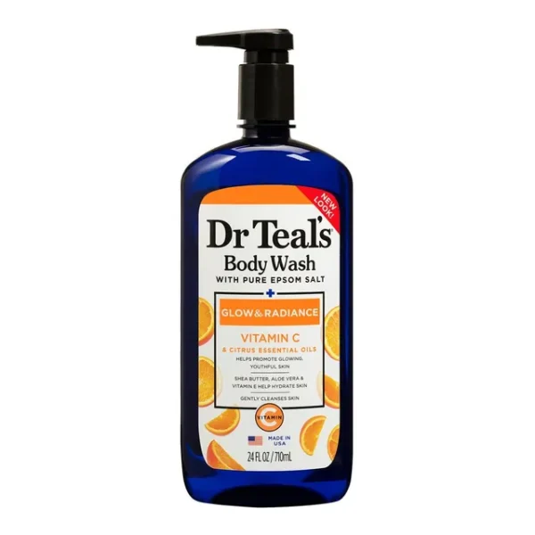 Dr Teal’s Glow and Radiance Body Wash with Vitamin C And Citrus Essential Oils 710ml