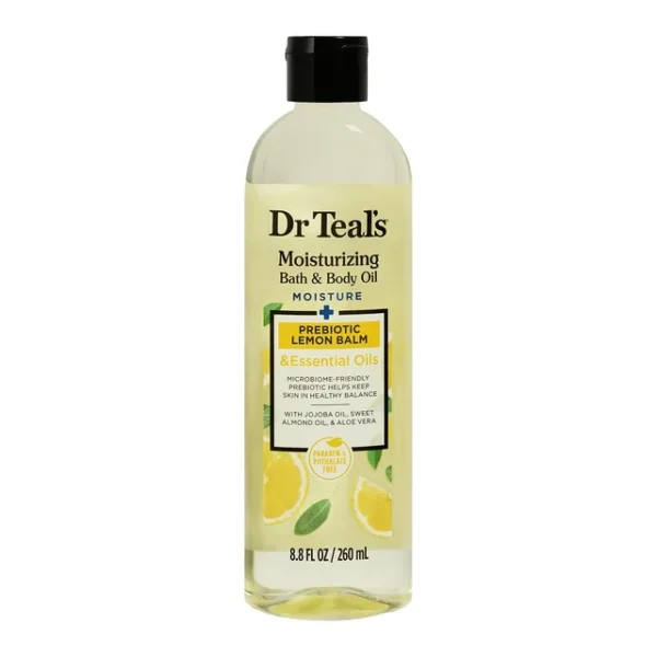 Dr Teal’s Moisturizing Bath & Body Oil Prebiotic Lemon Balm 260ml