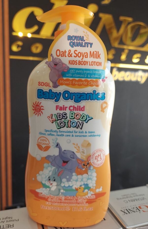 BABY ORGANICS Oat & Soya Milk Gentle Smooth Silky Fair Child Kids Body Lotion 500ml