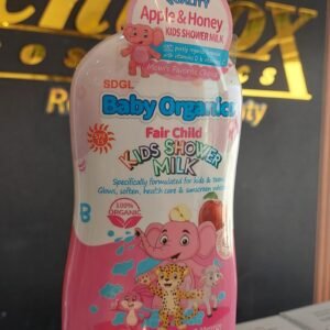 BABY ORGANICS Apple & Honey Whitening Nourishing Fair Child Kids Shower Milk 1000ml