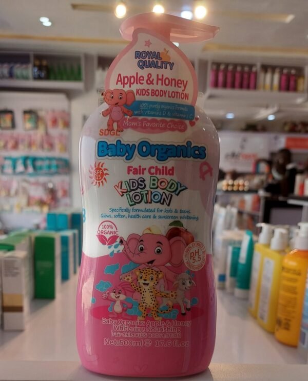 BABY ORGANICS Apple & Honey Whitening Nourishing Fair Child Kids Body Lotion Milk 500ml