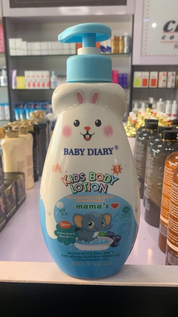 BABY DIARY Kids Body Lotion Amino Acid & Blue Berry Anti-Allergy 600ml