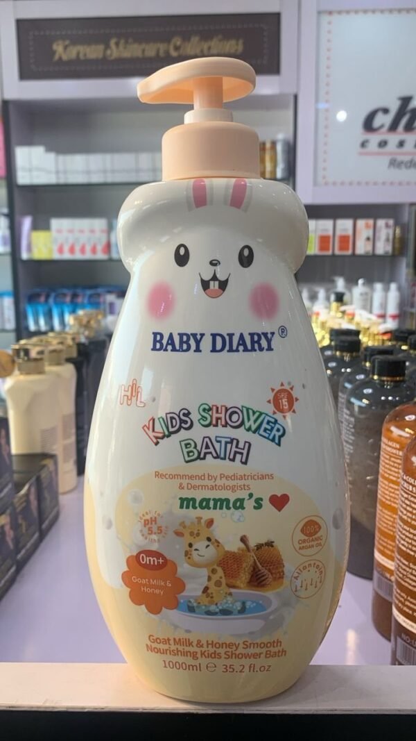 BABY DIARY Kids Shower Bath Goat Milk & Honey Smooth 1000ml