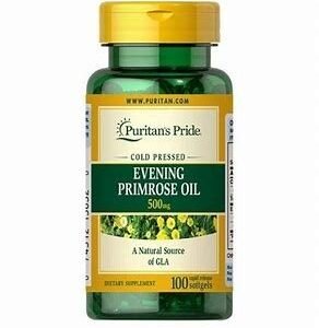 PURITAN'S PRIDE Evening Primrose oil 500mg Dietary Supplement 100 Soft gels