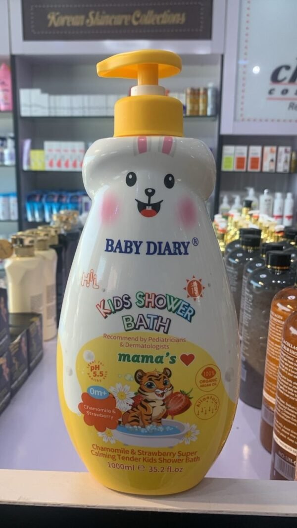 BABY DIARY Kids Shower Bath Chamomile & Strawberry Super Calming 1000ml