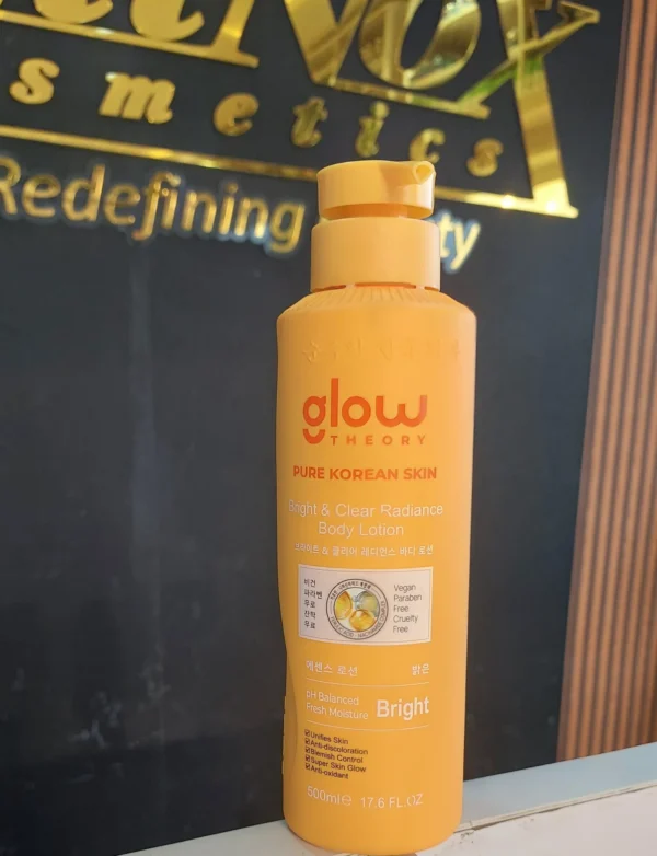 GLOW THEORY BRIGHT & CLEAR RADIANCE BODY LOTION 500ml
