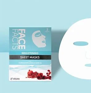 Face Facts Brightening Sheet Masks 2masks